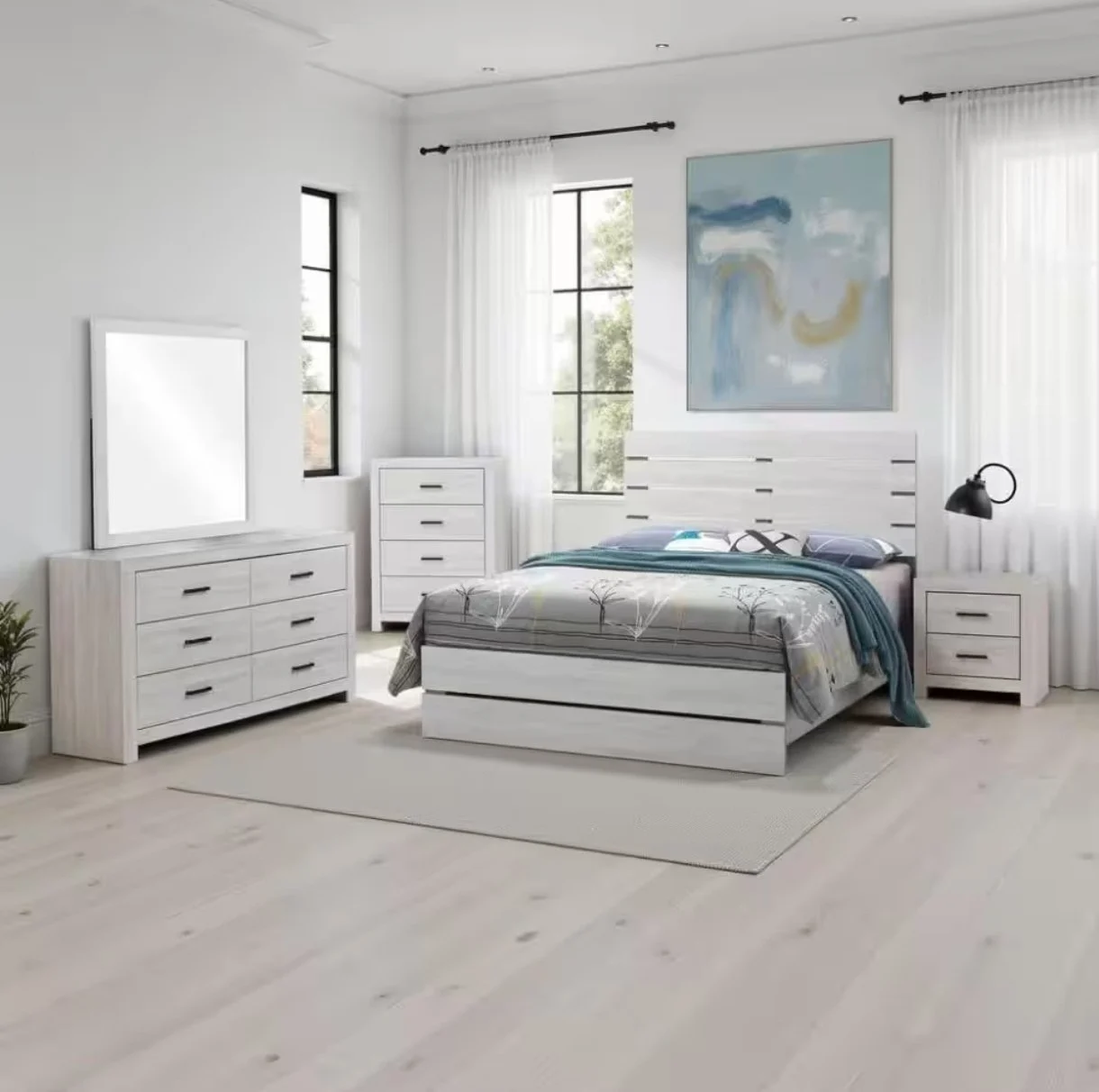 Brantford 5-piece Queen Bedroom Set Coastal White