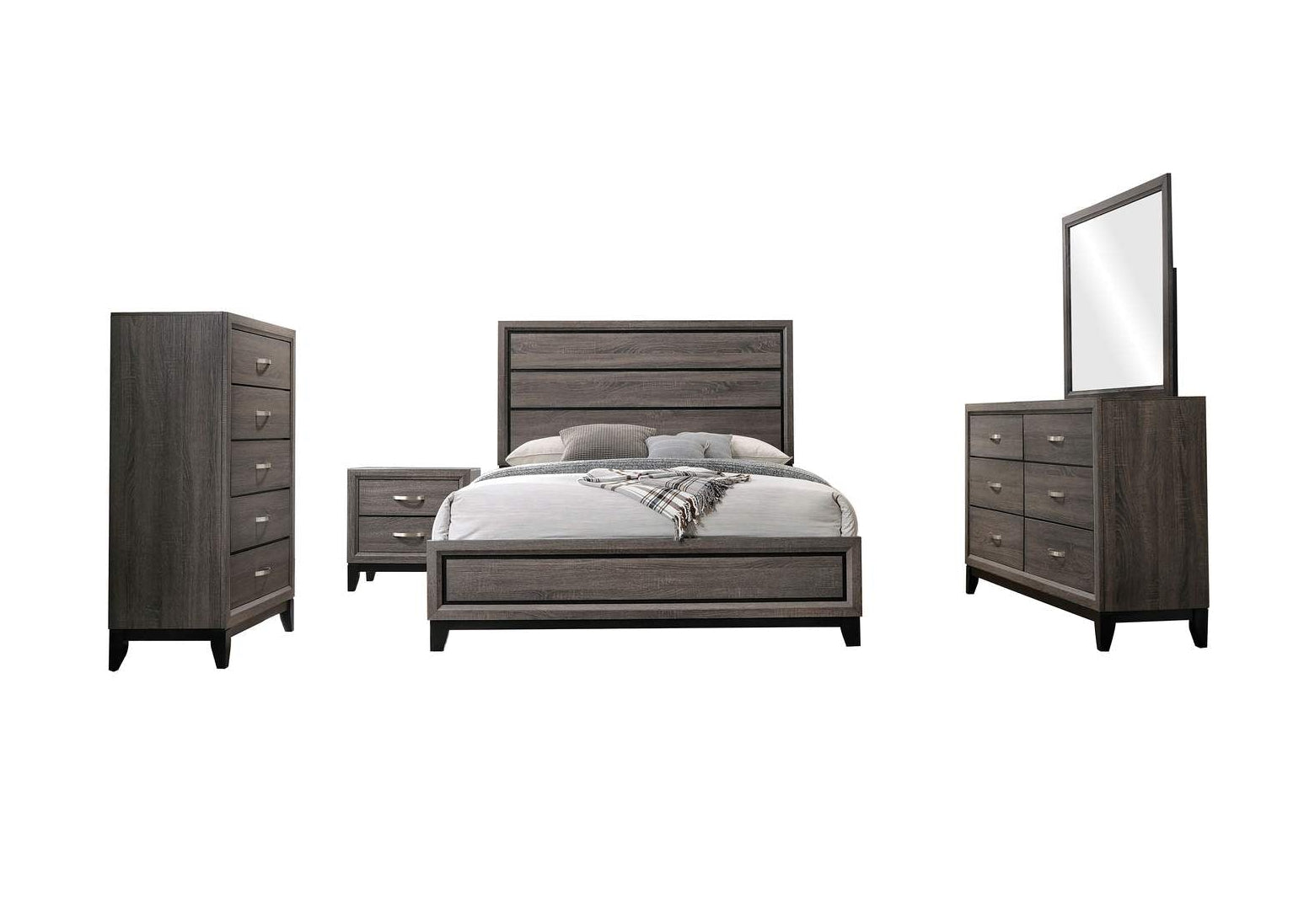 Watson 5-piece Queen Bedroom Set Grey Oak