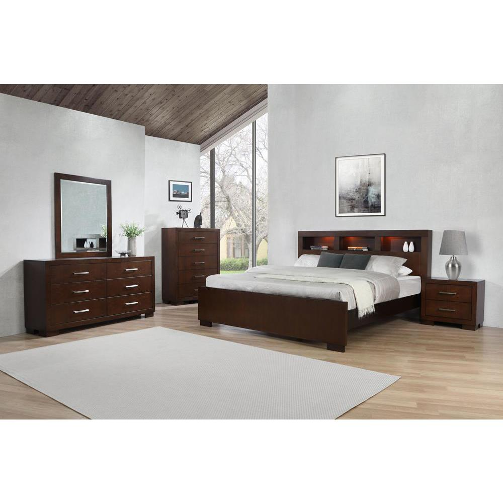 Jessica 4-piece Eastern King Bedroom Set Cappuccino